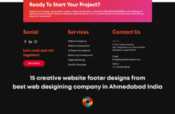 website footer designs