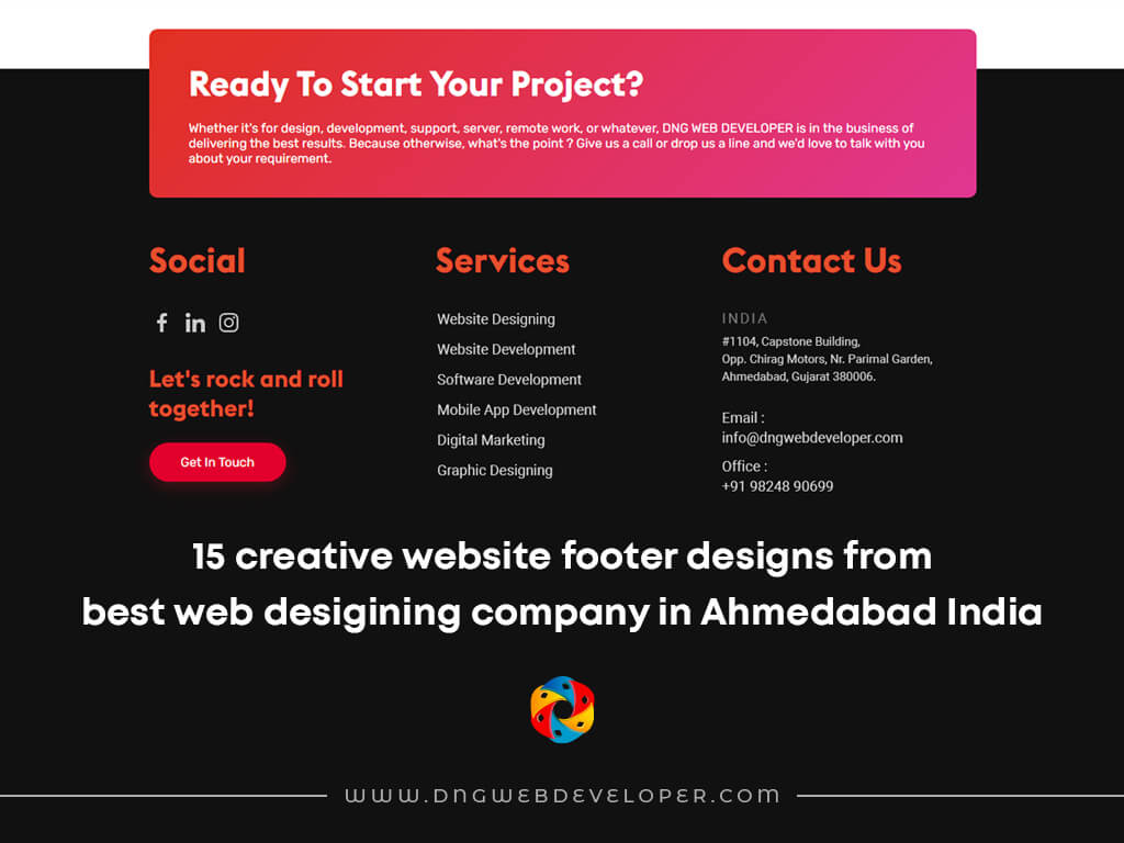 website footer designs