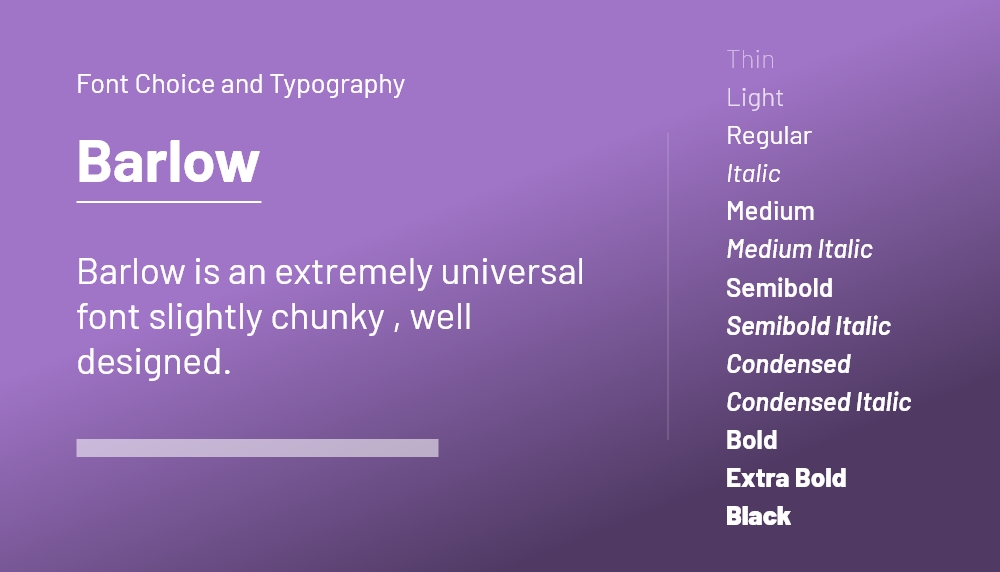 Barlow google fonts for website designing