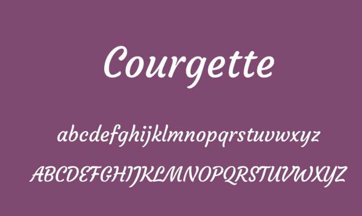 Courgette google fonts for website designing